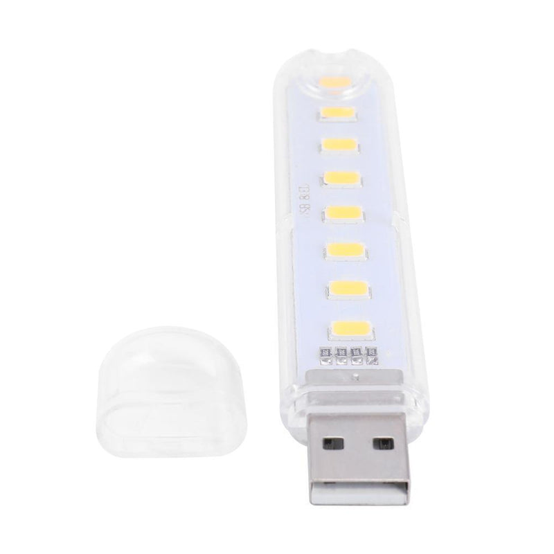 Mini Portable USB Book Light Bright Reading Lamp for Laptop (Yellow 8LED)