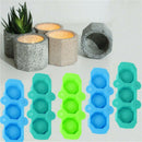 3 In 1 Silicone Mold Succulent Plant Flower Pot originality Candle Holder Mould