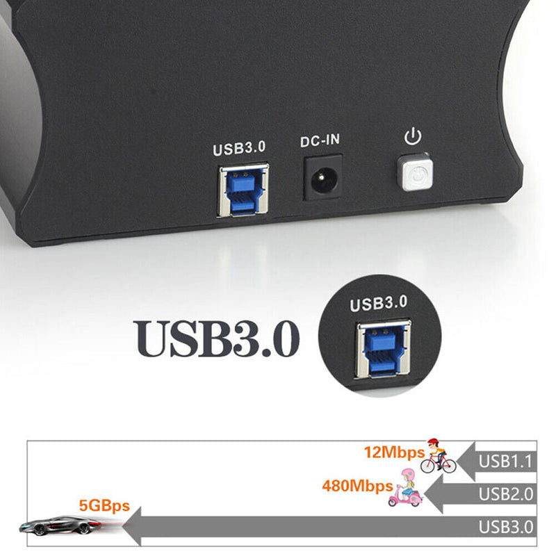 2.5 3.5 inch SATA USB HDD SSD Docking Station Hard Disk Base Universal (EU)