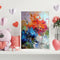 Oil Paint By Numbers Flower Frameless Picture Craft Kit for Home Living Room