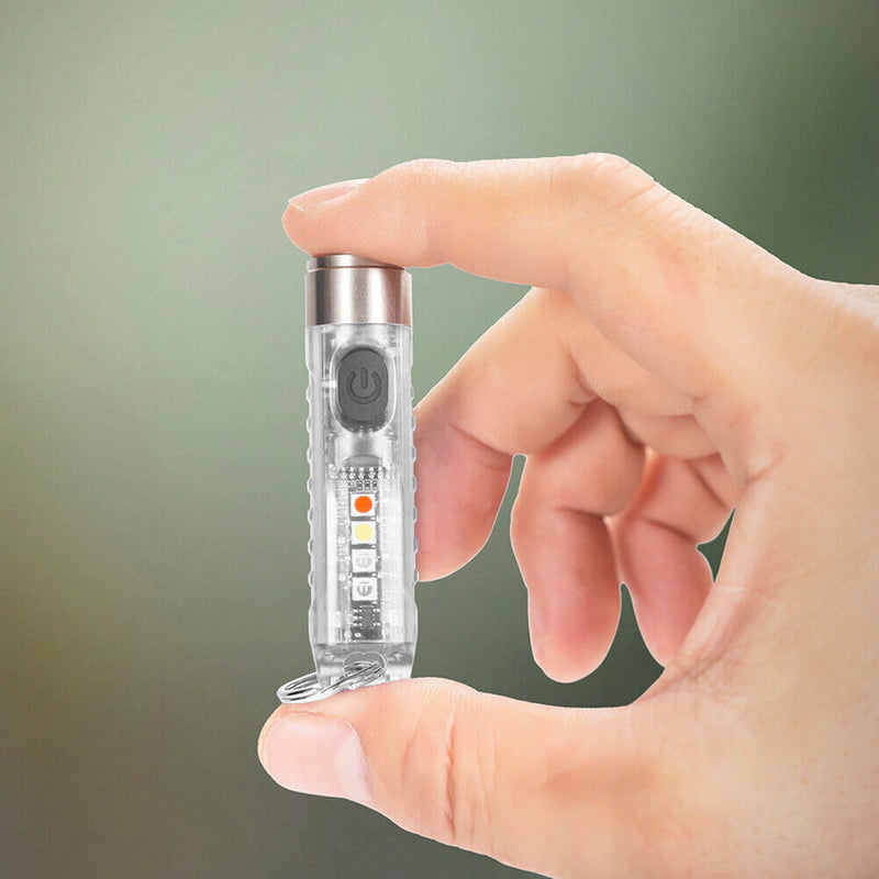 #A SST20 LED Keychains Flashlight 400lm Waterproof 260mAh Pocket UV Purple Light