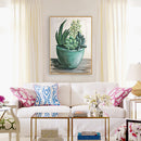 Rhinestone Picture Kit Succulent Plant Full Round Drill 5D DIY Diamond Painting