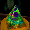 Pyramid Ogan Crystal Energy Tower Nature Reiki Chakra Crushed Stone (H) Newly
