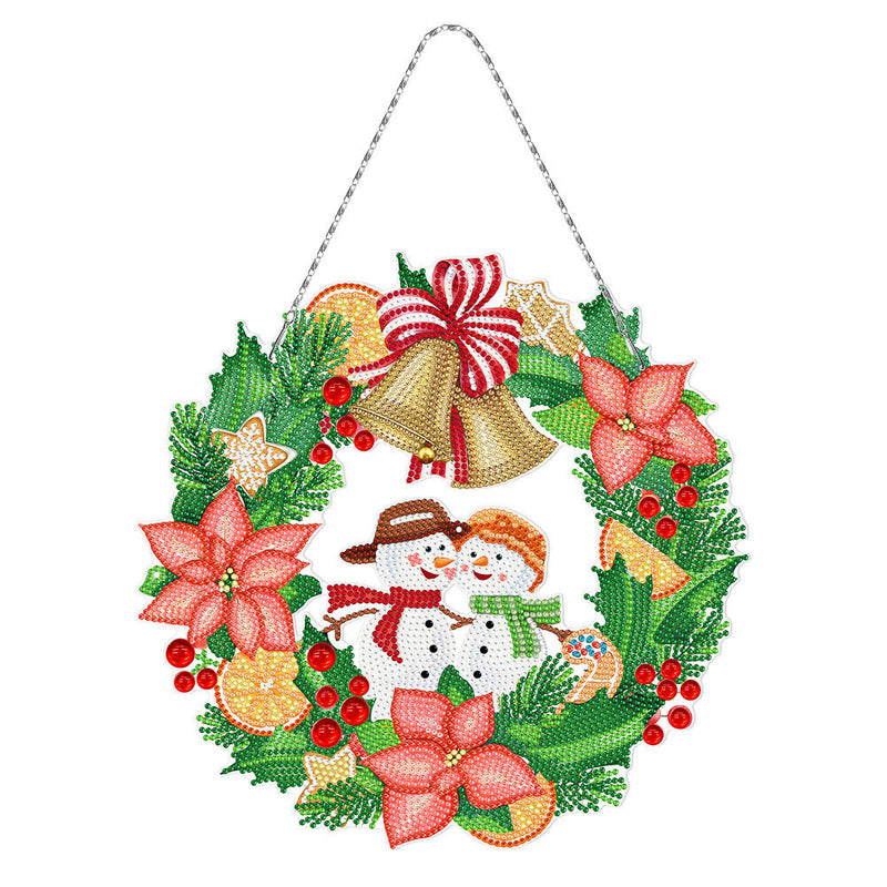 Double Snowman Diamond Painting Garland Pendant DIY Handmade Craft Gift (YH37