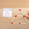 Montessori Matches Puzzles Game Wooden Toys DIY Math Geometry Board Game Toys`