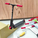 Kids Mini Alloy Finger Scooter Set w/ Pants Wheel Interactive Toys (Black) Newly