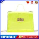 Fashion Women Transparent Messenger Bag Ladies Beach Chain Handbag (Yellow)