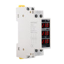 Modular 3-Phase Voltage Meter AC80-500V Digital Display Voltmeter for DIN-Sc