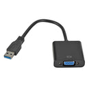 USB 3.0 to VGA Video Display Adapter 1080P Multi-Display Converter (Black) Newly
