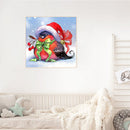 Christmas Bird 14CT Stamped DIY Embroidery Full Cross Stitch Cartoon Home Decor