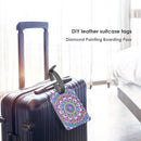 DIY Special Shaped Diamond Painting Mandala Leather Luggage Boarding Pass Newly