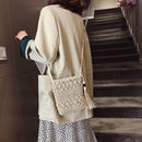 Solid Color Tassel Shoulder Crossbody Handbags Women Woven Summer Beach Messenge