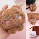Cute Bear Keychain Accessories Pendant Jewelry Keychain Plush Bear Brooch Badge