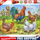 5D Diamond Painting Kit DIY Chicken Coop Full Round Drill Mosaic Pictures