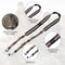 2pc Polyester Camping Straps Multiple Metal Hanging Loop Design Coffee