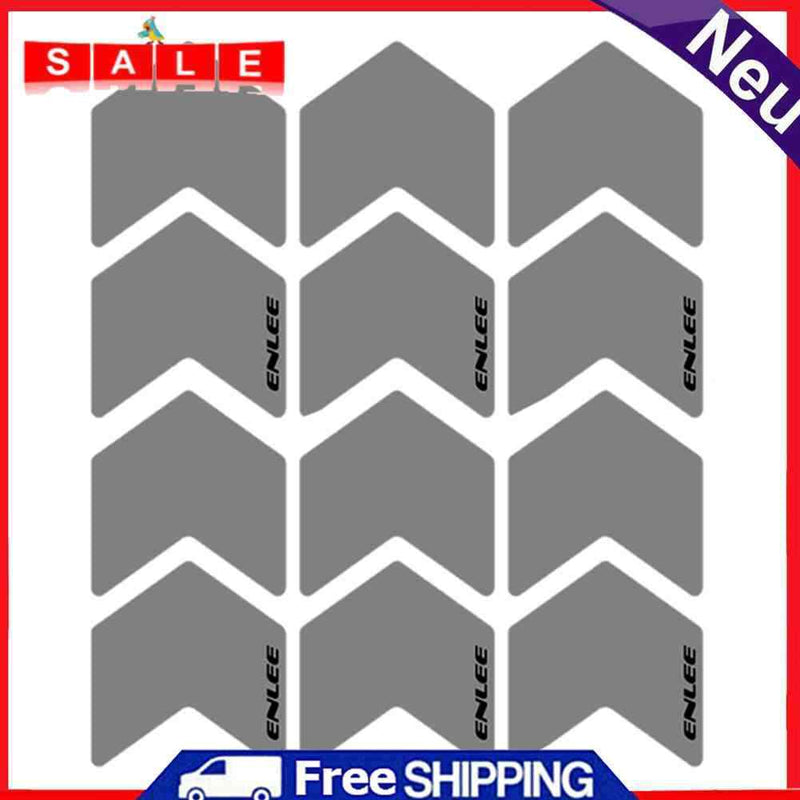ENLEE 12pcs Bike Stickers Wheel Decals Reflective Protective Tape Bicycle Strips