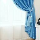 Full Blackout Shading Stars Bedroom Balcony Curtains Hook Grommet Purdah(3)