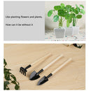 3pcs/set Mini Shovel Rake Set Children Garden Supplies for Flowers Potted Pla