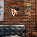 Tin Plaques Wall Art Signs Retro Painting Sexy Beauty Metal Plate Poster fo