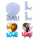 Photo Frame Molds - Love Heart Photo Display Tool Molds Kit with Holder