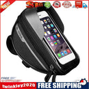 Bike Front Frame Touch Screen Waterproof Phone Bag Top Tube Pannier (Black)