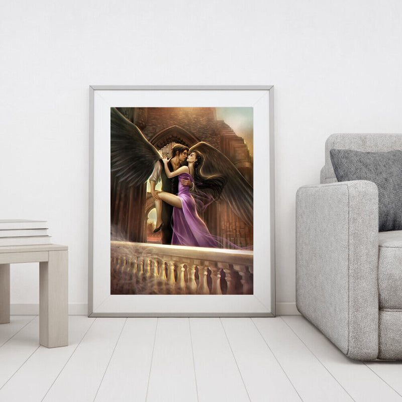 Fallen Angel Lovers Oil Paint By Numbers Drawing DIY Picture for Adults Children