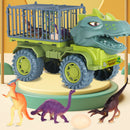 Dinosaurs Transport Car Carrier Truck Toys Pull Back Vehicle Trailer (B) Newly