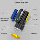 Super Bright Ultra Torch Long Range Led Searchlight Powerful Flashlight
