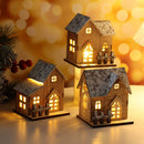 Fairy Lights Tree Hanging Christmas Wood House LED Light Lamp Xmas Ornament