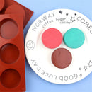 Silicone 6-Cavity Baking Mold Round Shape Chocolate Muffin Mousse Cake DIY Mould