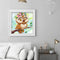 5D DIY Full Drill Round Shape Owl Rhinestone Diamond Drawing Home Decoration