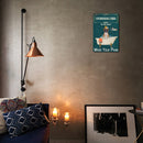 Bathing Dog Retro Metal Plate Tin Sign Plaque Poster for Bar Club Cafe Home