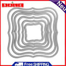 6pcs Paper Wavy Square Frame Cutting Dies Stencil for DIY Scrap