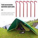 6pcs Tent Nails 18cm Aluminium Stake Pegs Camping Fixed Ground Nail (Red) Newly