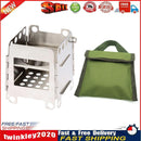 Camping Wood Stove Portable Outdoor Folding Picnic Grill BBQ Cooking Stove Newly