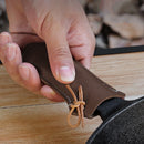 Anti-Scald Anti-Slip PU Leather Frying Pan Handle Protective Cover (Coffee)