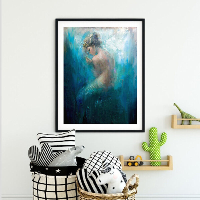 40x50cm Frameless Oil Paint By Numbers Girl Back DIY Canvas Picture Craft