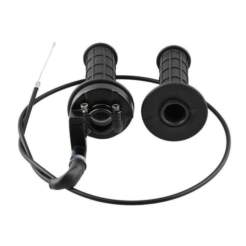 7/8" Twist Throttle Accelerator Handle Grips Cable Set Mini Bike ATV Quad 22mm