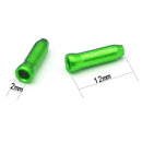 50pcs Bike Cable End Caps Aluminum Alloy Brake Shifter Cable Tips (Green)