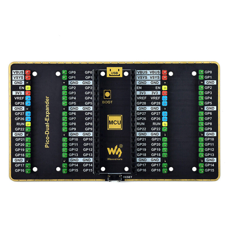 USB Power Dual GPIO Expander Board for Raspberry Pi PICO Two Sets of Male H