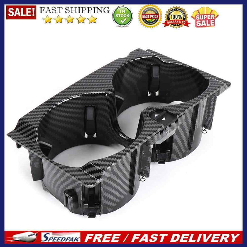 Car Center Console Water Cup Holder for Mercedes W212(Black carbon fibre)