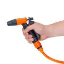 Garden Irrigation Sprinkle Watering Water Gun w/2.5m Spring Hose Connector