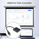 USB 3.0 to VGA Video Display Adapter 1080P Multi-Display Converter (Black) Newly