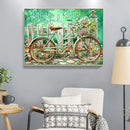 Handmade Bicycle in Garden 5D DIY Full Round Drill Drawing Kit Diamond Painting