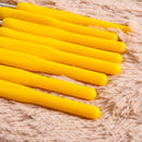 8 sizes Soft Plastic Handle Home Aluminum Crochet Knit Hook Needle Yellow Newly