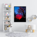 Hand Painted Oil Paint by Numbers DIY Heart Lantern Drawing Wall Decoration Gift