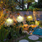Solar Power Chrysanthemum Ground Light Flower Outdoor Garden Decor (Yellow)