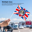Small Flag - 10pcs Queens Elizabeth Stick Flags 70th Anniversary Decor (2) Newly