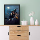 5D DIY Diamond Painting Witch Full Drill Rhinestone Mosaic Art Picture for Home