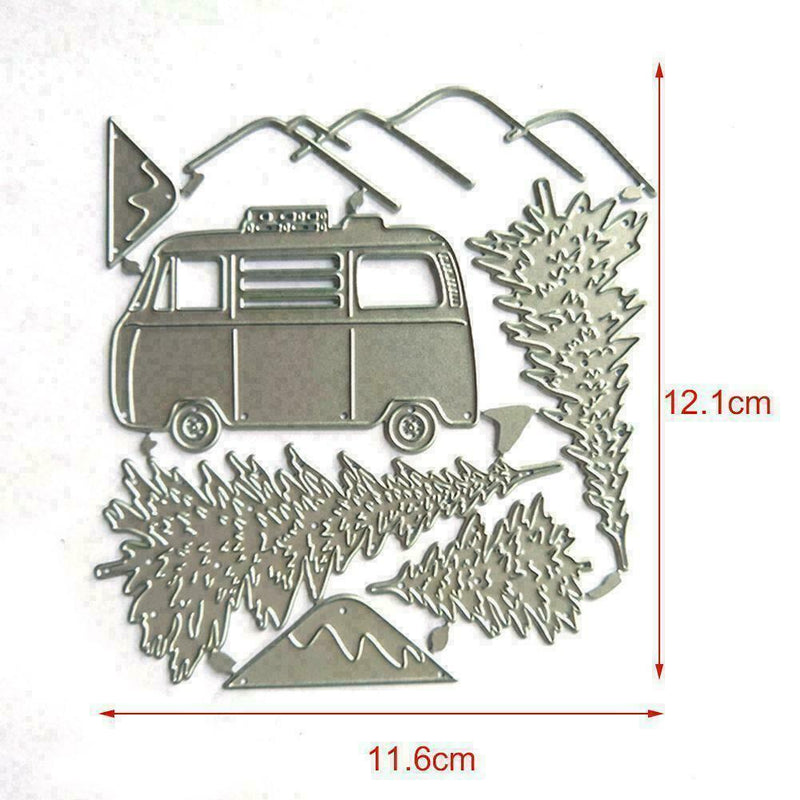 Cutting Dies For Scrapbooking Stencils Mini Bus Pine Card Tree Frame Album, Z6P5